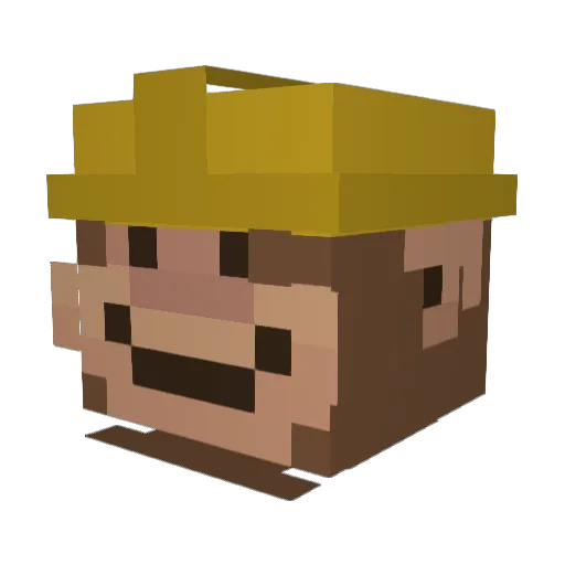 BUILDER526 Minecraft avatar head, 3D render