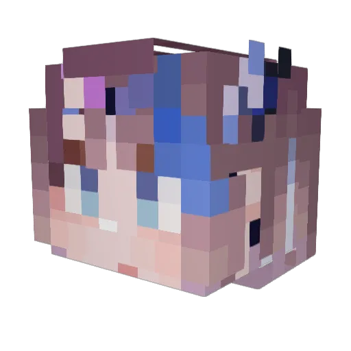 BUKIAA Minecraft avatar head, 3D render