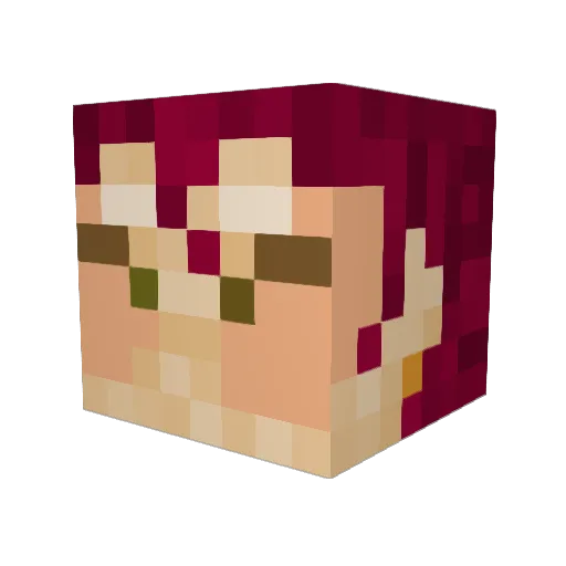 BUKKELL Minecraft avatar head, 3D render