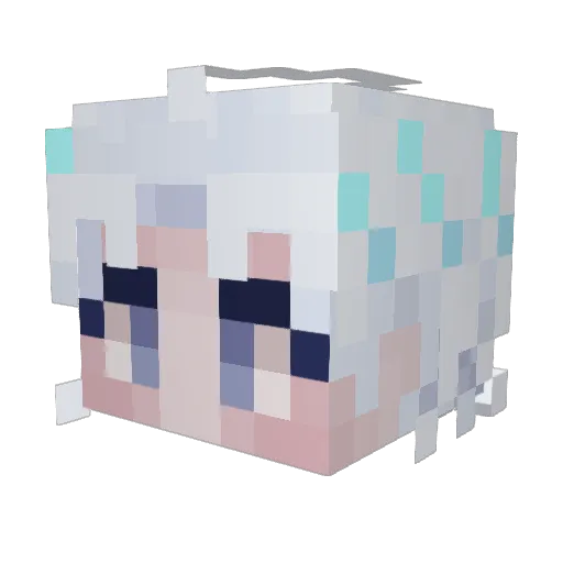 BUKUKI Minecraft avatar head, 3D render