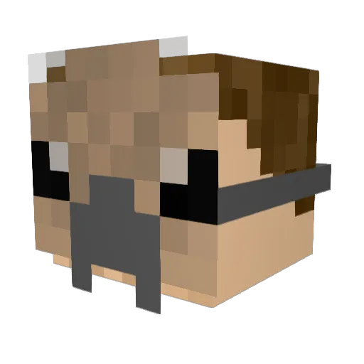 BULLDOG_BOLADO Minecraft avatar head, 3D render