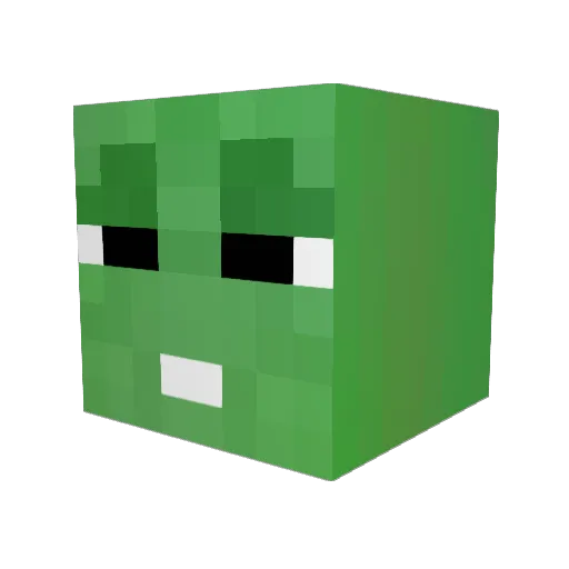 BUMCalling Minecraft avatar head, 3D render