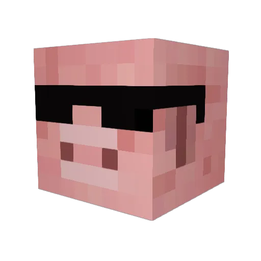 BUMDER2 Minecraft avatar head, 3D render