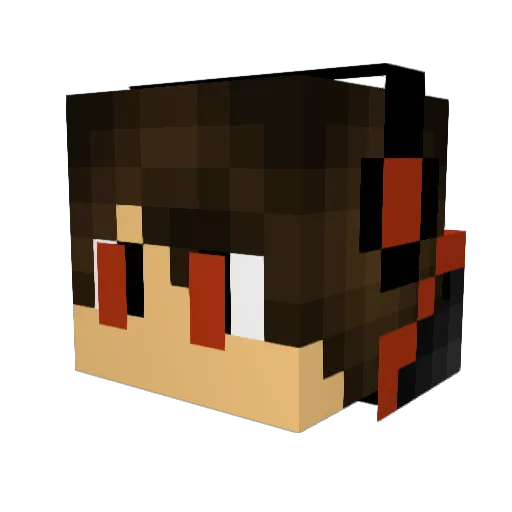 BUMHEAD7 Minecraft avatar head, 3D render