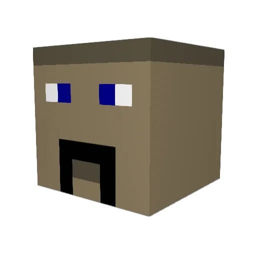 BUNKER_BAUER Minecraft avatar head, 3D render