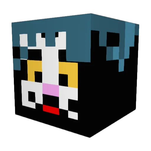 BUNZINYUTOR Minecraft avatar head, 3D render