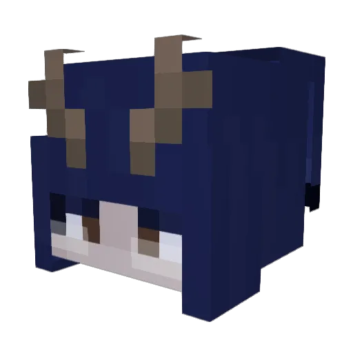 BUN_NI0 Minecraft avatar head, 3D render
