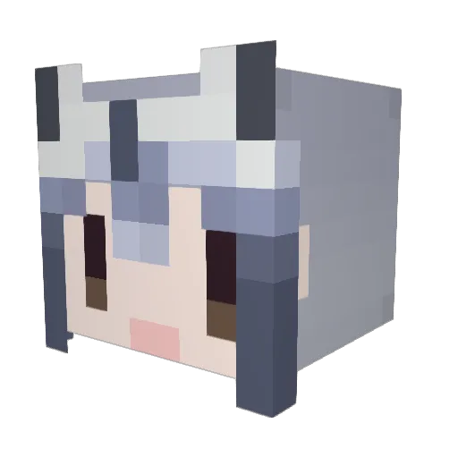 BUTACO Minecraft avatar head, 3D render
