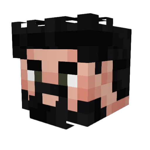 BUTCHER_B Minecraft avatar head, 3D render