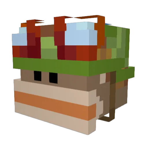 BUTTIPPA Minecraft avatar head, 3D render