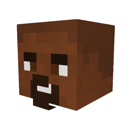 BUTTKNUCKLE2 Minecraft avatar head, 3D render
