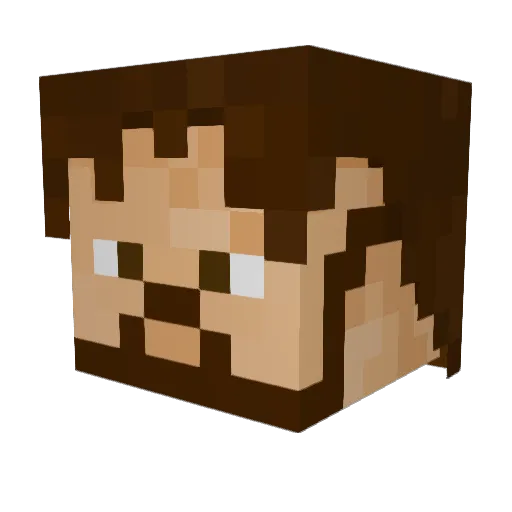 BUTTY117 Minecraft avatar head, 3D render