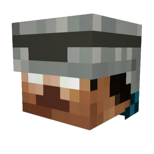 BUZI28 Minecraft avatar head, 3D render