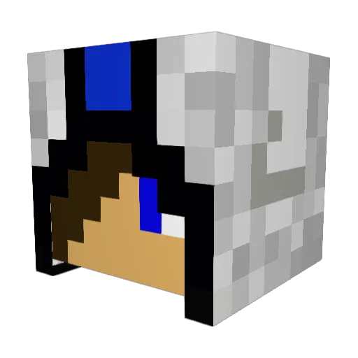 BVGamer Minecraft avatar head, 3D render
