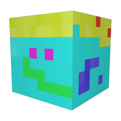 BW1234 Minecraft avatar head, 3D render
