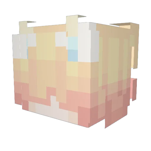 BWAAAAAAAAAAAAAA Minecraft avatar head, 3D render