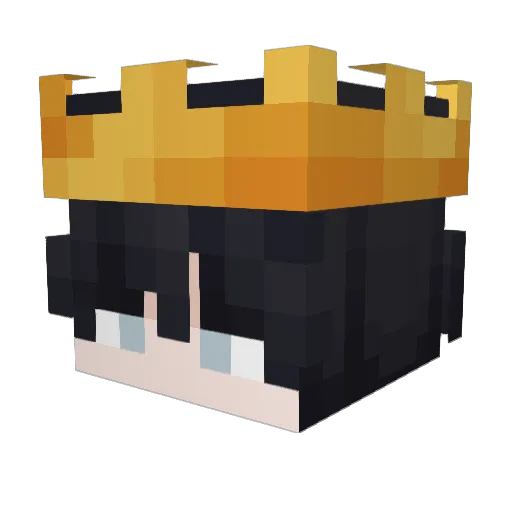 BWDD Minecraft avatar head, 3D render