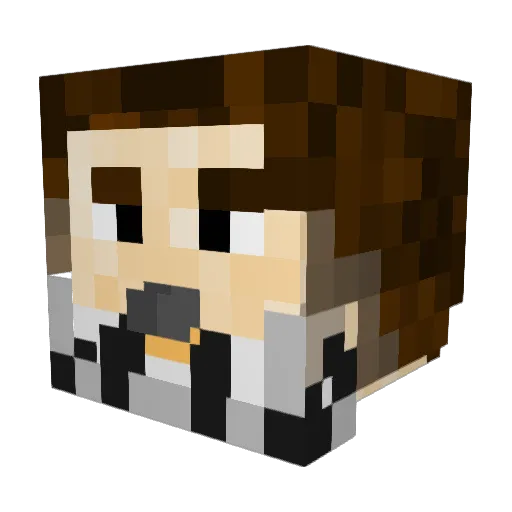 BWJens Minecraft avatar head, 3D render
