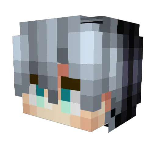 BWZYT Minecraft avatar head, 3D render