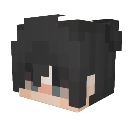 BWkawxz Minecraft avatar head, 3D render