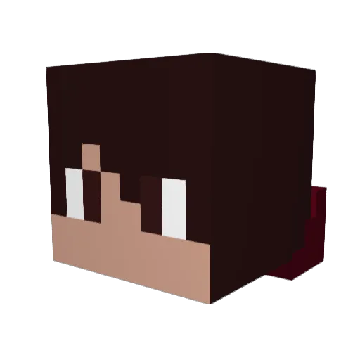 BWrazy Minecraft avatar head, 3D render
