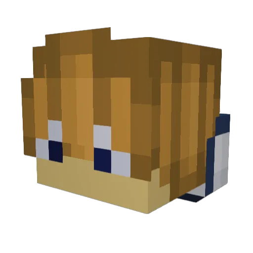 BX4R Minecraft avatar head, 3D render