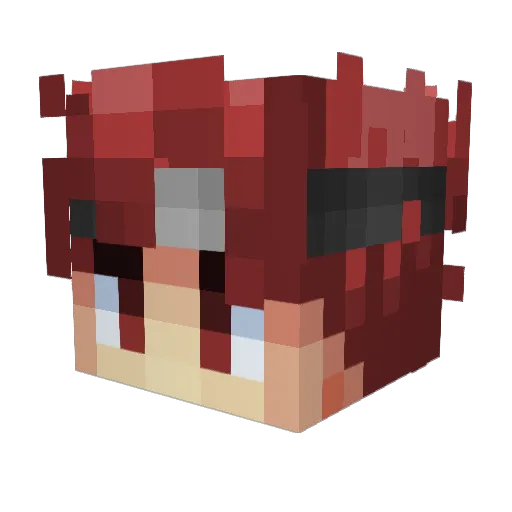 BXLGE Minecraft avatar head, 3D render