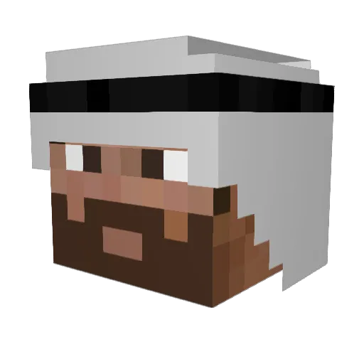 BXY Minecraft avatar head, 3D render
