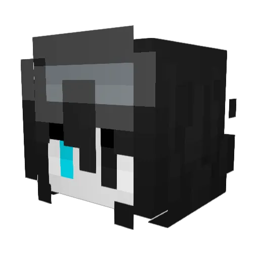 BY0H4ZZ1RD Minecraft avatar head, 3D render