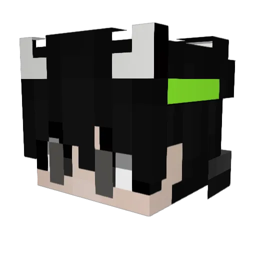 BY6717 Minecraft avatar head, 3D render