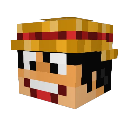 BYGOKU10 Minecraft avatar head, 3D render