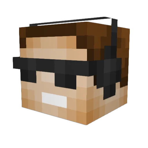 BYOB82 Minecraft avatar head, 3D render