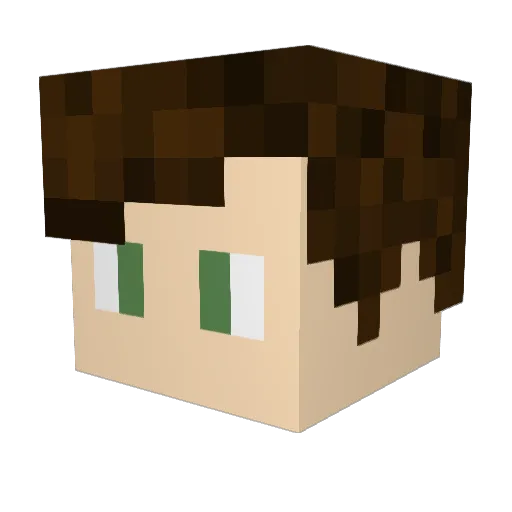 BYUBOSS17 Minecraft avatar head, 3D render