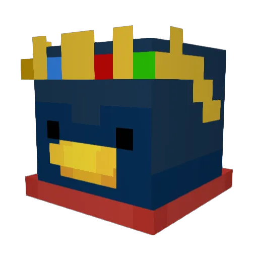BYZIC_12 Minecraft avatar head, 3D render