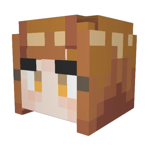 BYrim Minecraft avatar head, 3D render