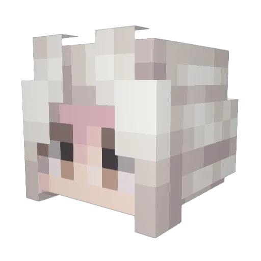 BZQDXL Minecraft avatar head, 3D render