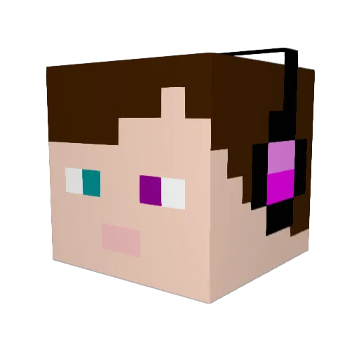 BZRK950 Minecraft avatar head, 3D render