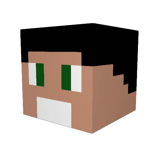 BZn77 Minecraft avatar head, 3D render