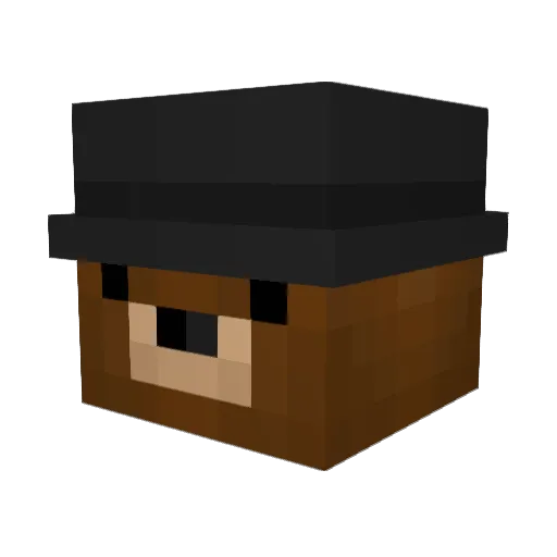 B_1K Minecraft avatar head, 3D render