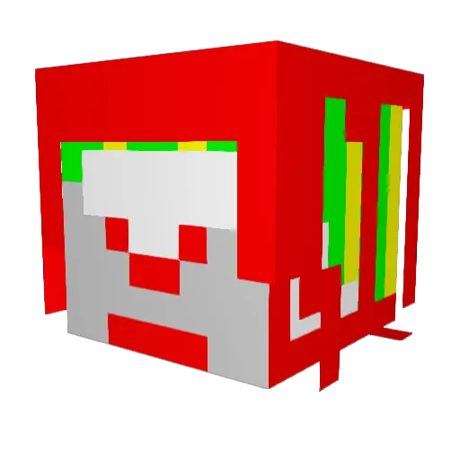 B_A_L Minecraft avatar head, 3D render