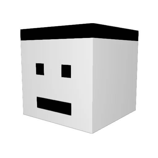 B_BBung Minecraft avatar head, 3D render