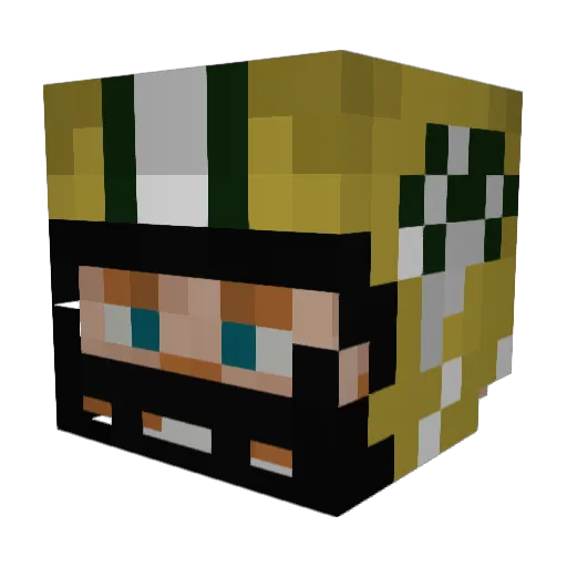 B_Bgameing Minecraft avatar head, 3D render