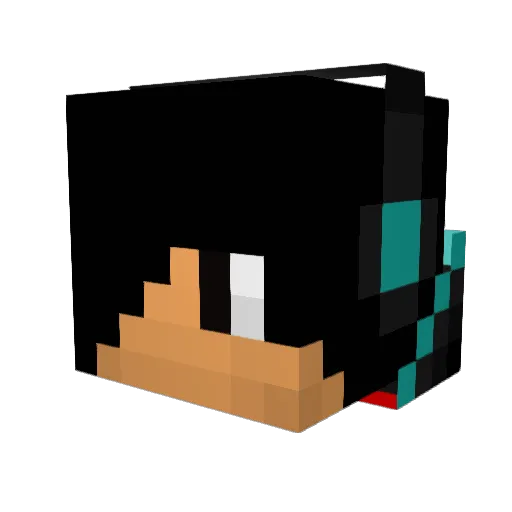 B_Dog_12 Minecraft avatar head, 3D render