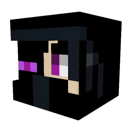 B_F_D Minecraft avatar head, 3D render