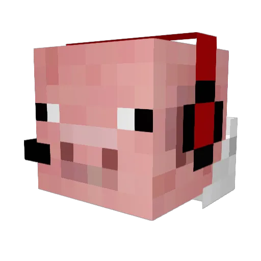 B_H_04 Minecraft avatar head, 3D render
