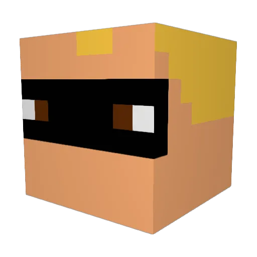 B_Hodge Minecraft avatar head, 3D render