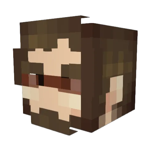 B_I_L_L Minecraft avatar head, 3D render