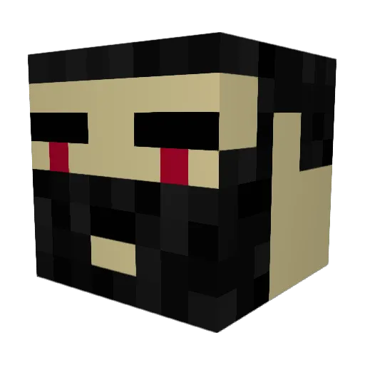 B_L0 Minecraft avatar head, 3D render