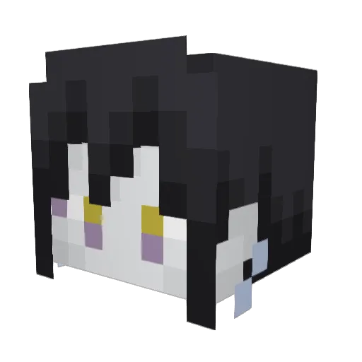 B_LACK13 Minecraft avatar head, 3D render