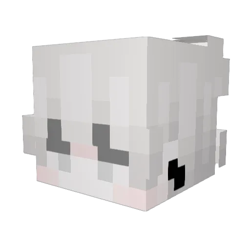 B_Lay Minecraft avatar head, 3D render